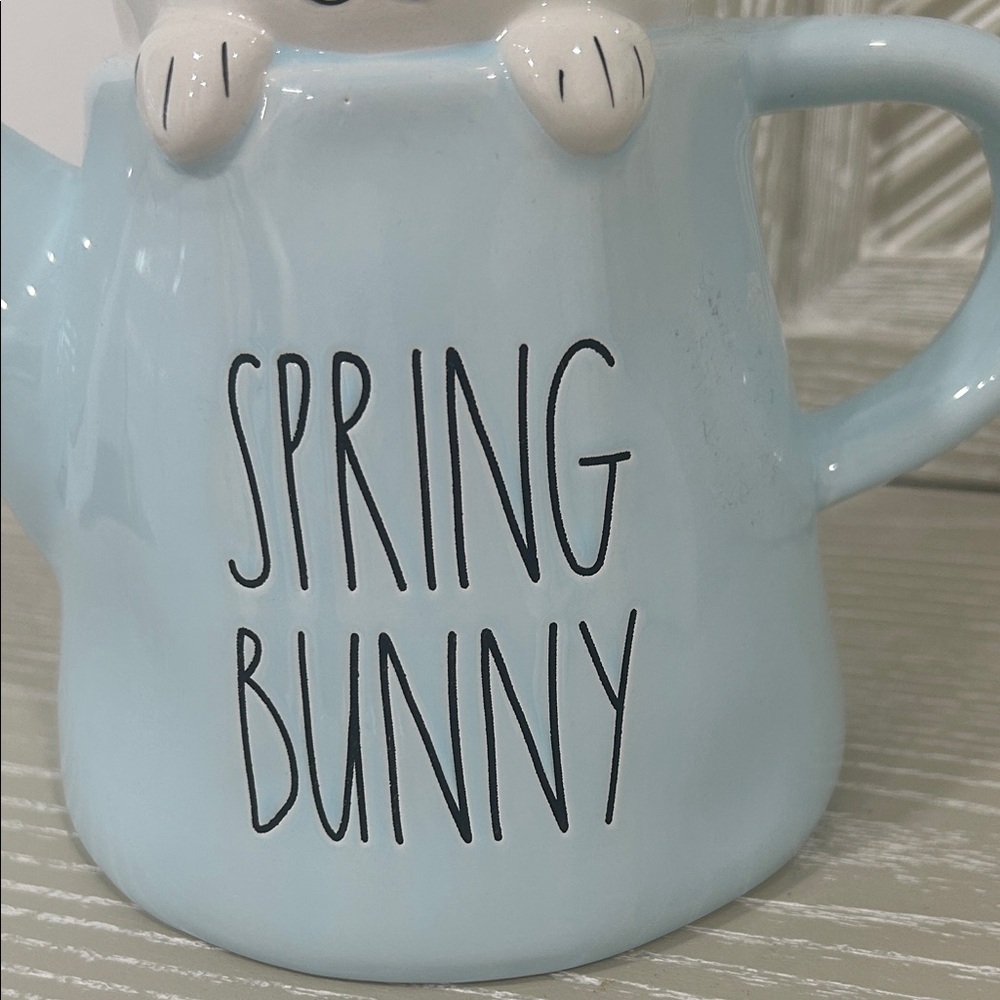 Rae Dunn Blue and White Bunny Watering Can - Picture 3 of 7